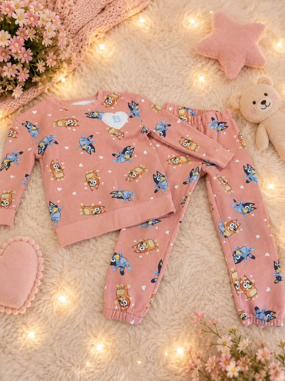 Girls Sweatshirt and sweat pant Set with Character Print